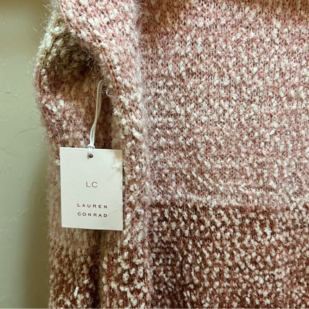 NWT LC Lauren Conrad Women's Cowl Neck pink sweater super soft small